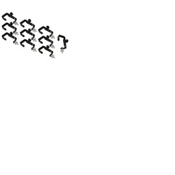 Pack 10 Lighting G Clamp Black Suitable For 50mm Bars, Supplied with Wing Nut