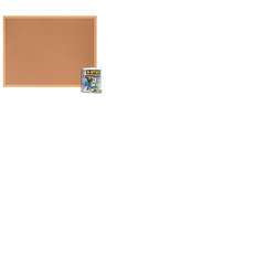 Bi-Office Cork 900x600mm Noticeboard Oak effect frame and pins