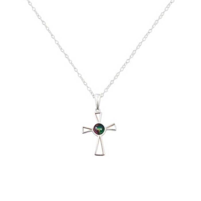 Heathergems Open Cross Sterling Silver Pendant