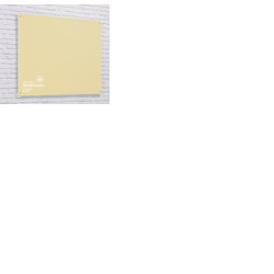 Magnetic Glass Board with your Logo 900 x 600mm Cream