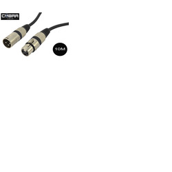 10M XLR to XLR Lead 3pin Male to Female Black