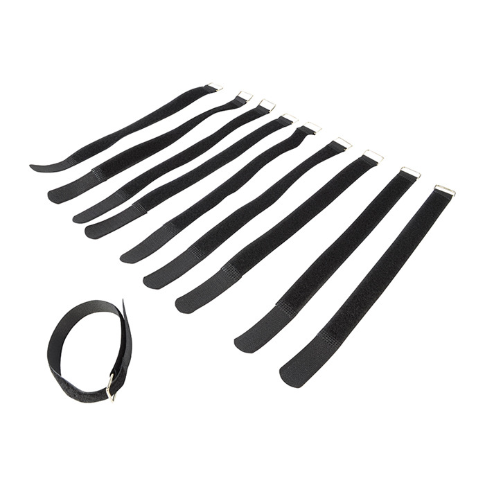 Fabric Cable Ties, Reusable With Hook & Loop Fastening 20 x 200mm Pack of 10