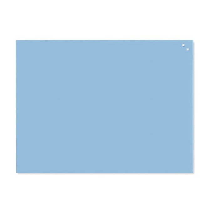 NAGA Magnetic Glass Noticeboard LIGHT BLUE 60 x 80cm