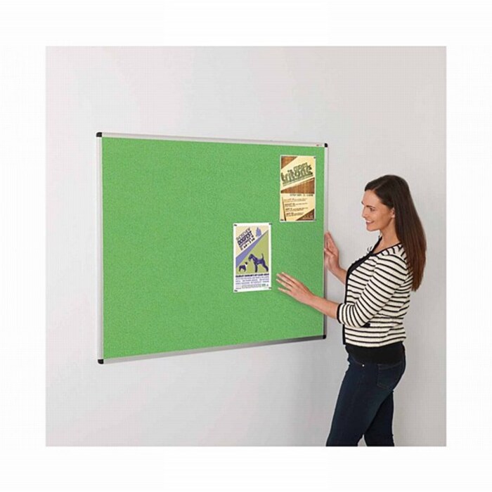ColourPlus Aluminium Framed Noticeboard 1200x1200mm Apple