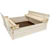 Square FSC® Mixed Wood Sand Pit with Bench