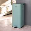 30L Square Retro Kitchen Pedal Bin Heritage Green