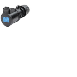 16A 230V 2P+E Black Socket