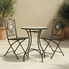 Black and Grey Mosaic Bistro Set