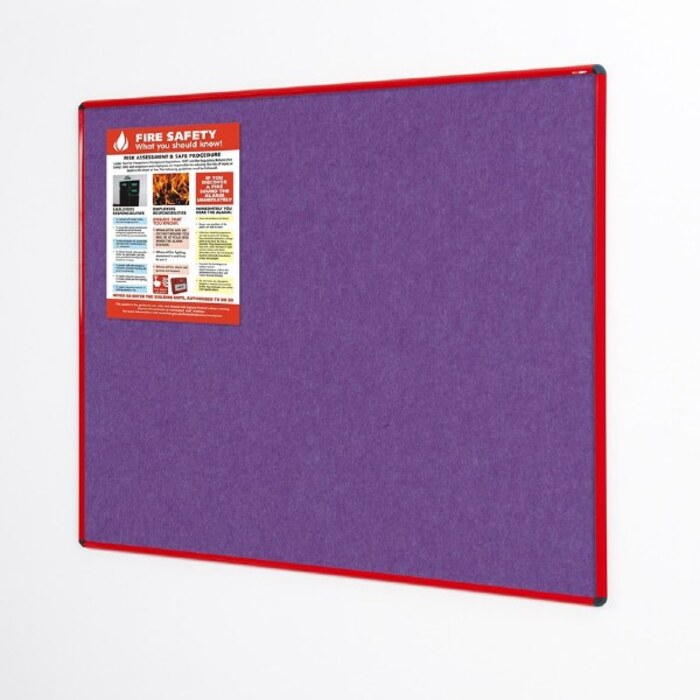 Shield Resist-a-Flame Coloured Frame Eco-Colour Noticeboard
