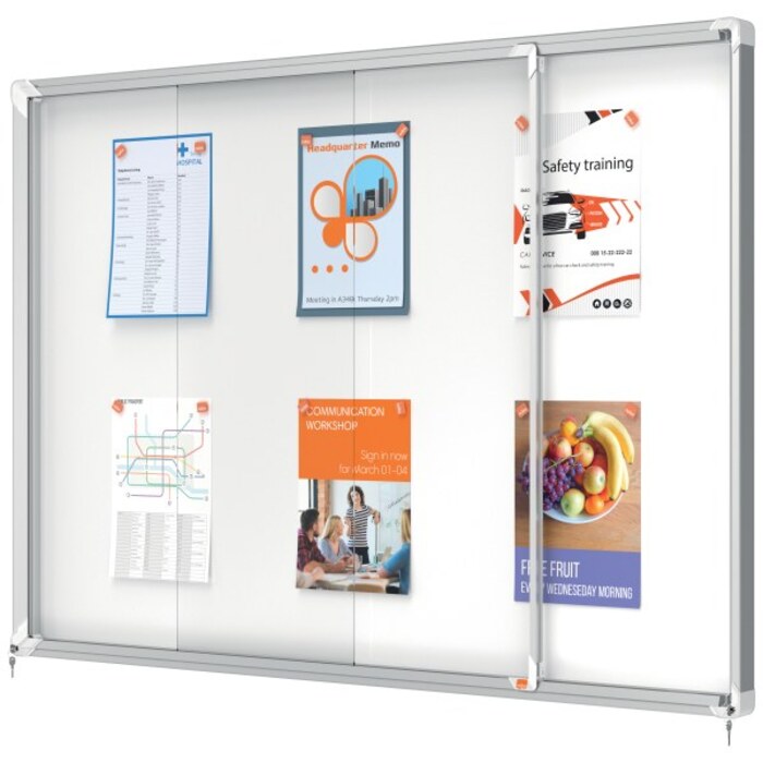 Nobo Premium Plus Lockable Whiteboard
