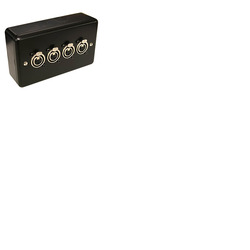 4 Way XLR 3 Pin Plate with Surface Mount Box - Female