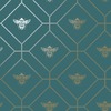 Honeycomb Bee Wallpaper Teal World of Wallpaper 50400