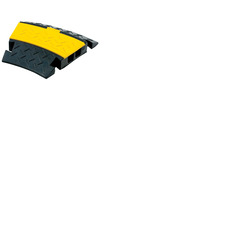 2 Channel Cable Ramp 30 Degree Corner - Yellow Lid