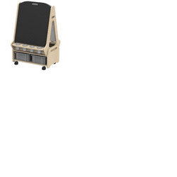 Double-Sided 2-Person Easel with Storage Trolley
