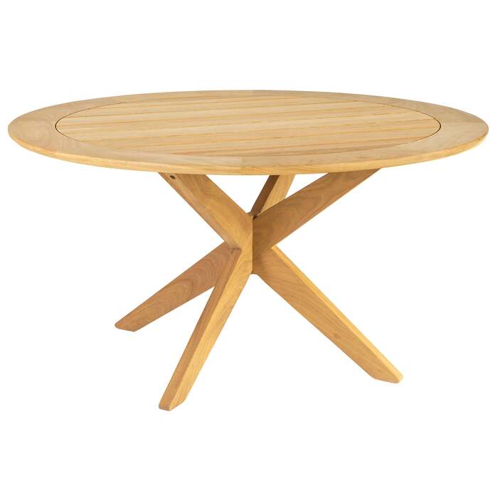 Alexander Rose Roble Round Dining Table with Cross Base (1. 25m)