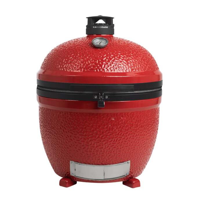 Kamado Joe Big Joe Stand Alone Red Ceramic Charcoal BBQ Grill