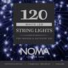 Noma Christmas 120, 240, 360, 480, 720, 1000 Multifunction Lights with Green Cable- White, 120 Bulbs