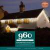 Noma Christmas 144, 240, 360, 480, 720, 960 White Snowing Icicle LED Lights with White Cable, 960 Bulbs