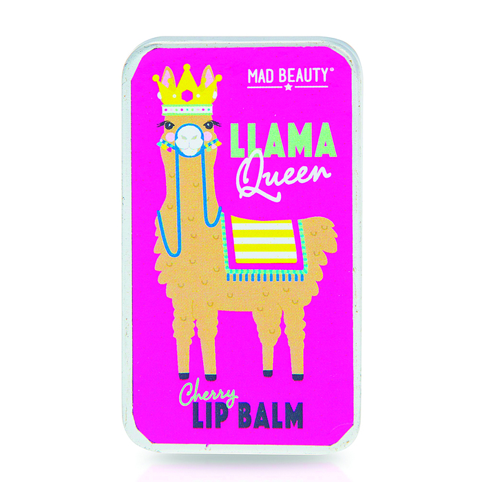 Mad Beauty LLama Queen Lip Balm Slider Tin - Strawberry
