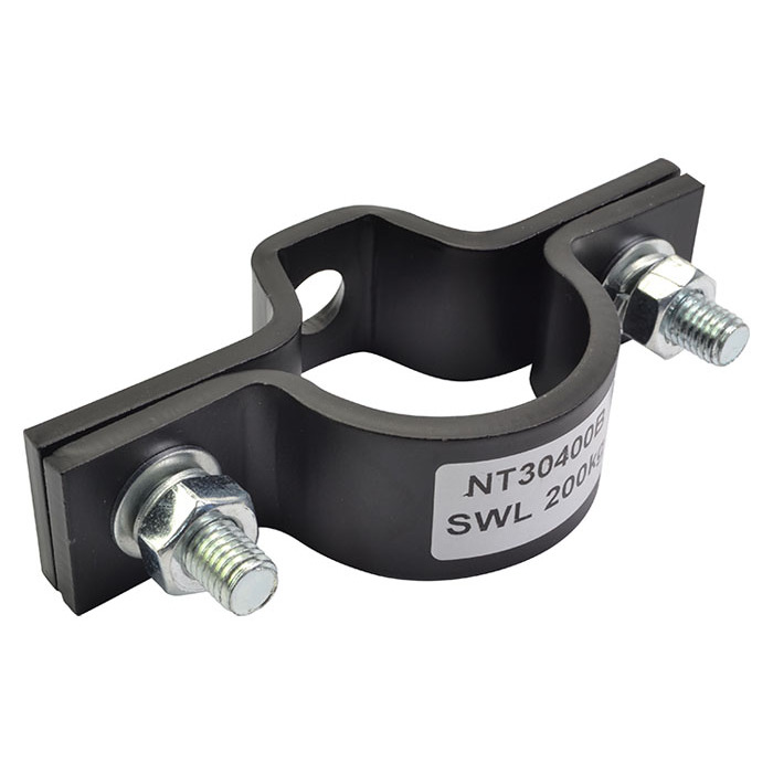 Lighting Bar Fixing Clamp For Suspending 48-50mm Tube - Black Finish