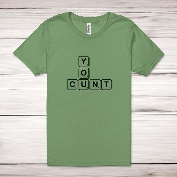 Scrabble Tiles You Cunt Adult T-Shirt