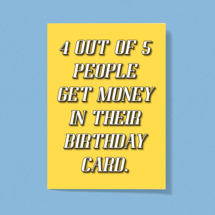 4 Out Of 5 People Greeting Card
