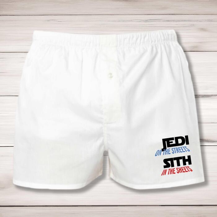 Jedi On the Streets Men's Boxers - White, Large