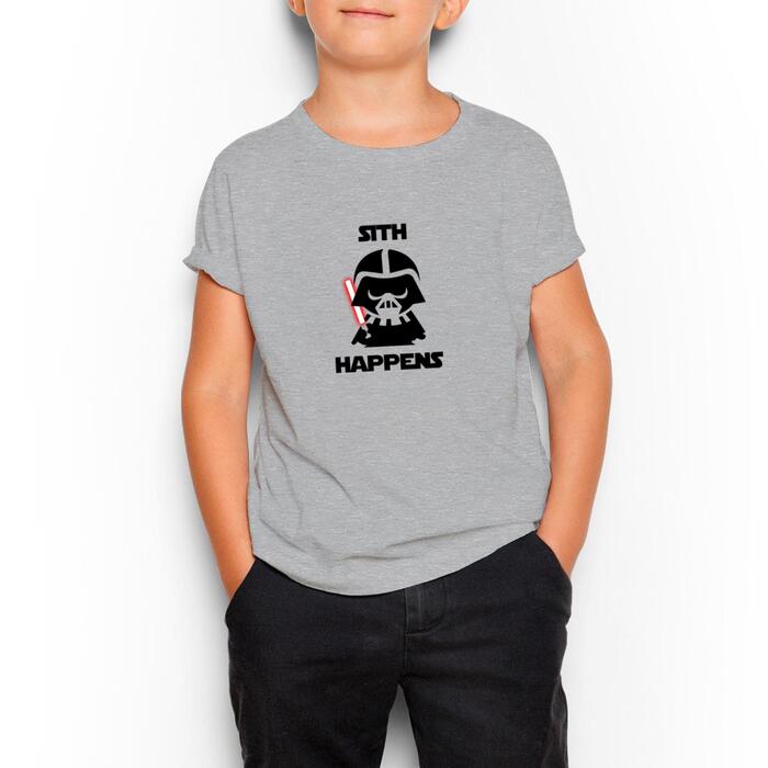 Sith Happens Kid's T-Shirt - Grey, Medium