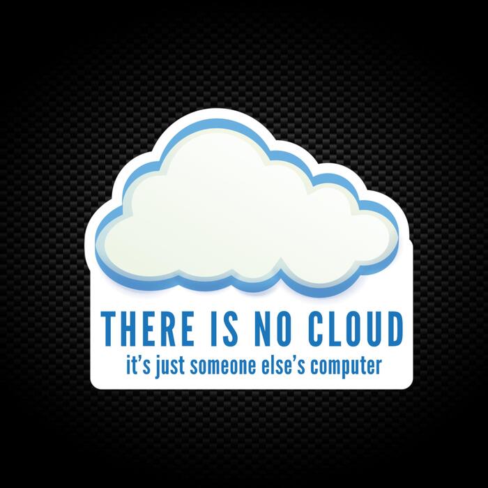 There Is No Cloud Vinyl Sticker - White, A6 (105 x 148mm)