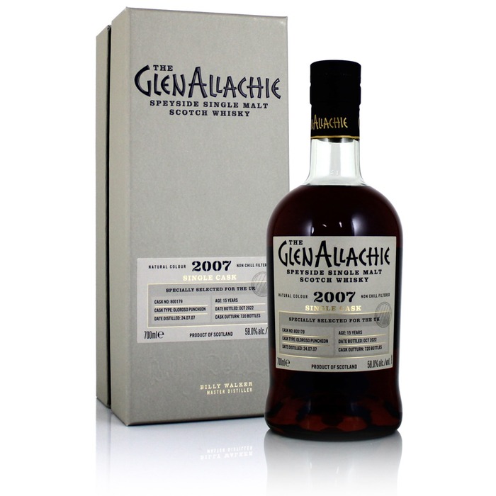 GlenAllachie 2007 15YO Oloroso Puncheon UK Exclusive Cask #800179