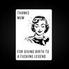 Thanks Mum Vinyl Sticker