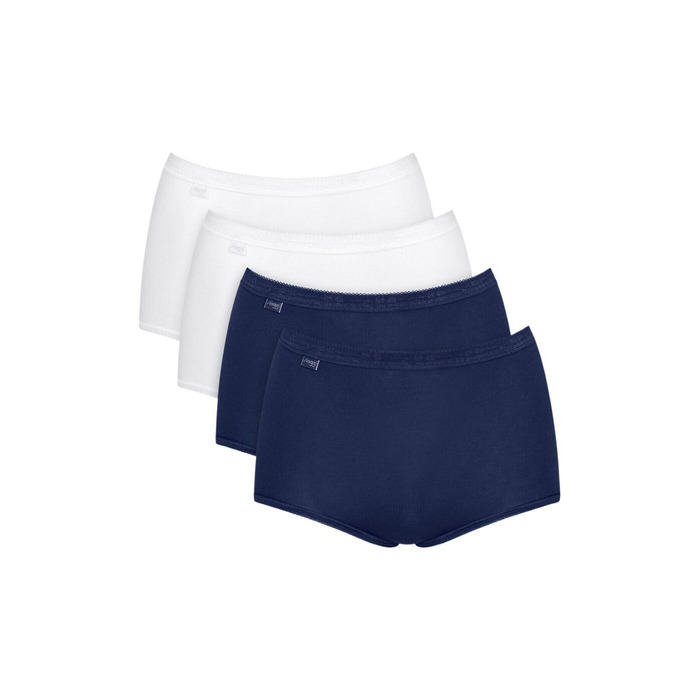 Sloggi Basic+ Maxi Brief 4 Pack - Navy / White - S - 10