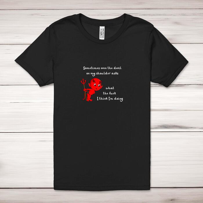 Devil On My Shoulder Adult T-Shirt
