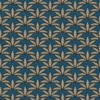 Into The Wild Leaf Motif Wallpaper Blue and Gold Galerie 18513