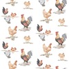 Just Kitchens Free Range Chickens Wallpaper Black Red Beige Galerie G45415