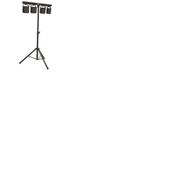 Stage Lighting LED Par Bar Set with Stand, Remote, Foot Controller & Cases
