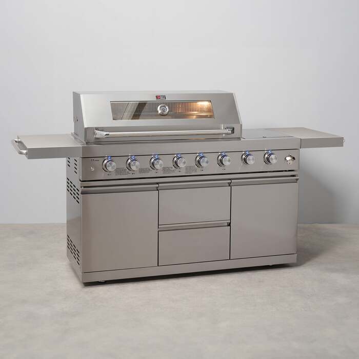 Draco Grills Z650 Deluxe 6 Burner Stainless Steel Barbecue with Integrated Sear Station, Mid March 2026