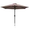 Bracken Outdoors 3m 38mm Aluminium Pole Round Taupe Garden Parasol