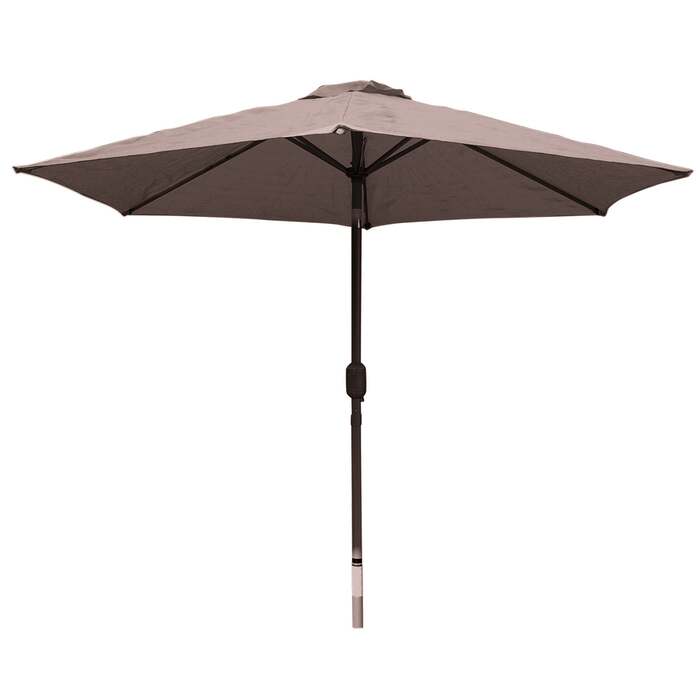 Bracken Outdoors 3m 38mm Aluminium Pole Round Taupe Garden Parasol