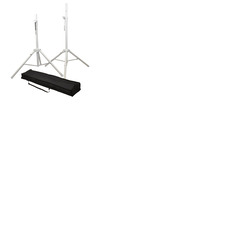 Steel White Speaker Stand Kit with 2 Stands and Bag