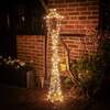 Light Up Christmas Lamp Post Lantern In Brown Weave with 170 White/Multicoloured LEDs