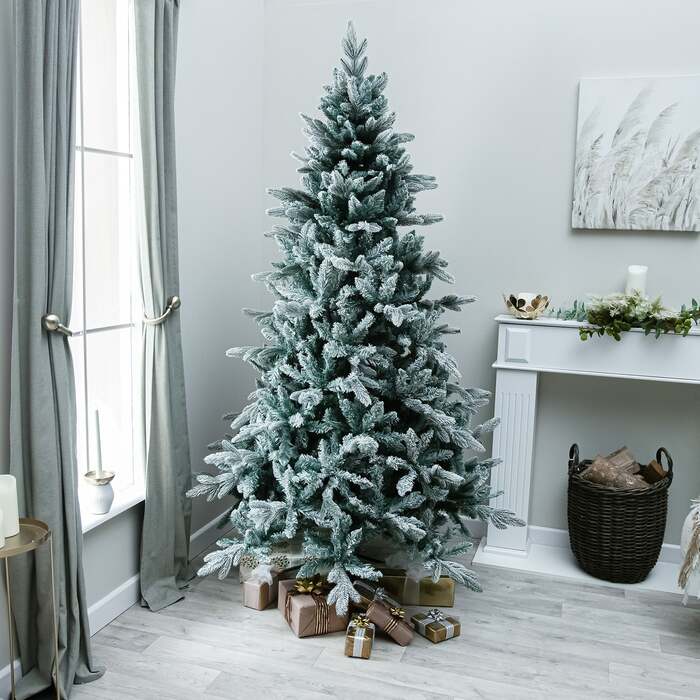 Chatsworth Artificial Frosted PE/PVC Christmas Tree 6FT, 7FT, 6ft (1. 8m)