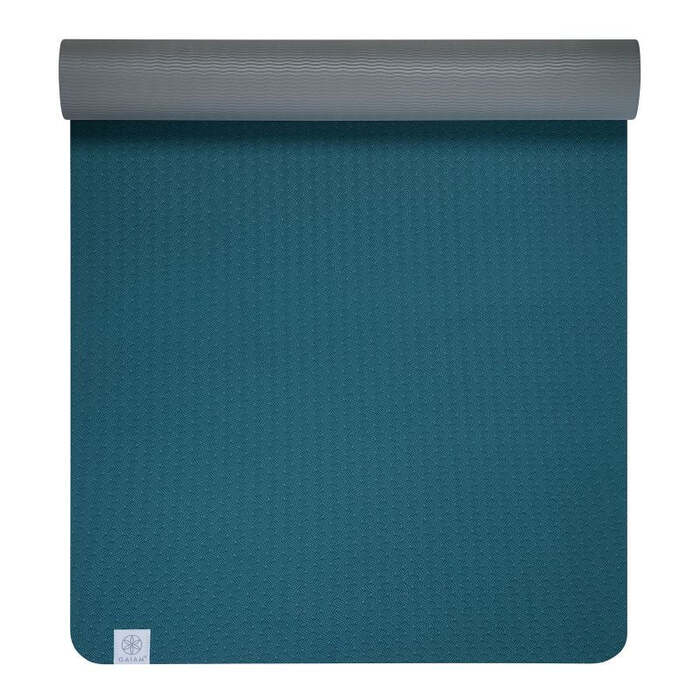 Gaiam Lake 6 MM Yoga Mat - Blue/Gray