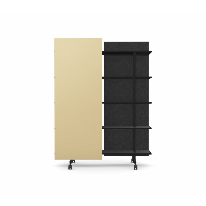 A08 Mobile Shelving Unit with Glass Writing Board