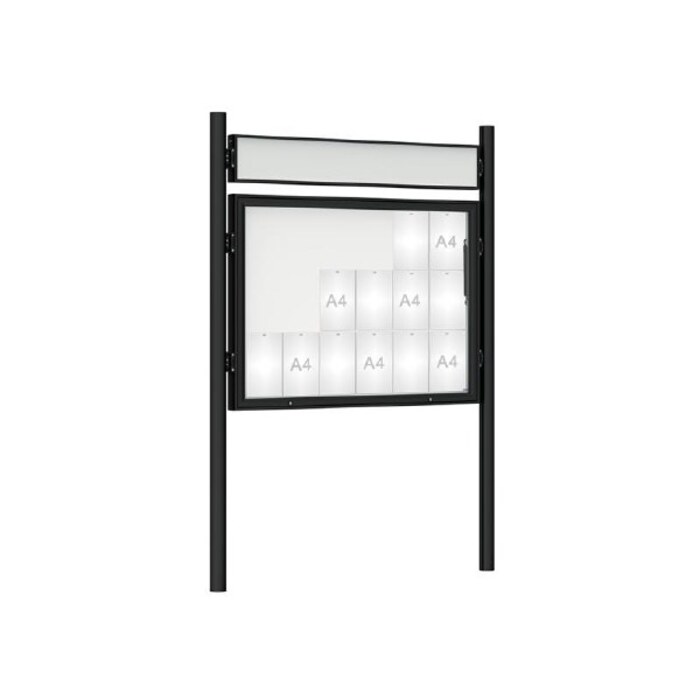 Premium Post Mounted Outdoor Noticeboard