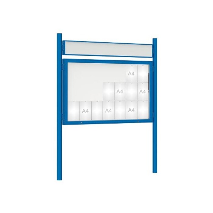 Premium Post Mounted Outdoor Noticeboard