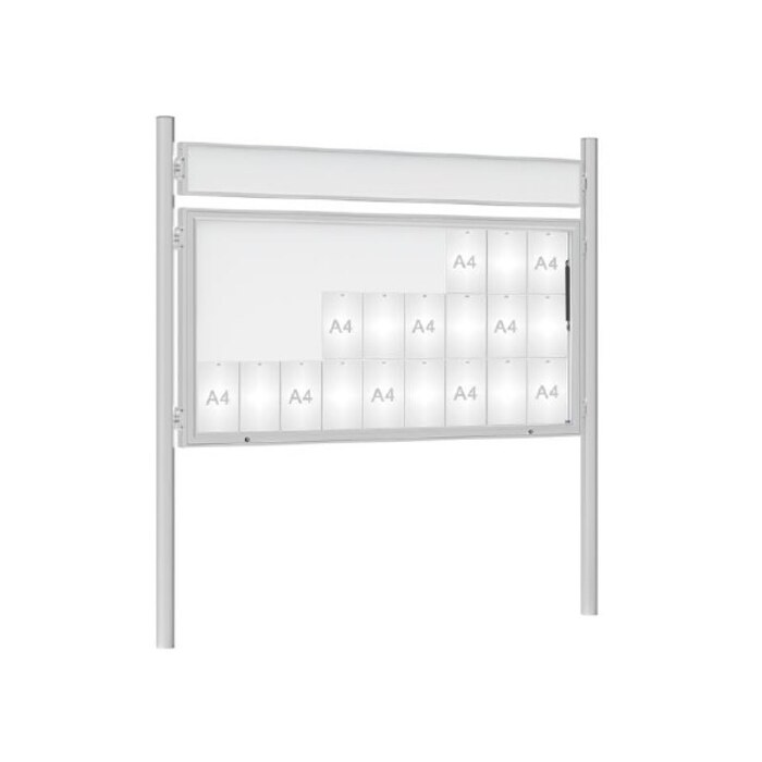 Premium Post Mounted Outdoor Noticeboard