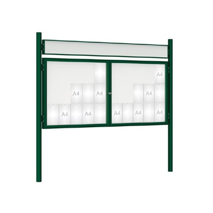 Premium Post Mounted Outdoor Noticeboard