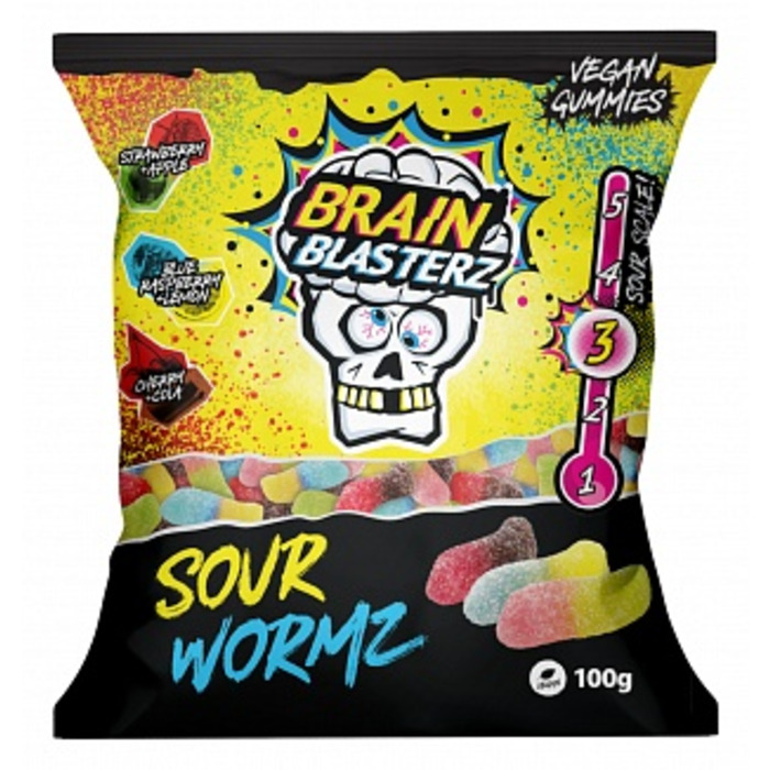 Brain Blasterz Sour Wormz 100g