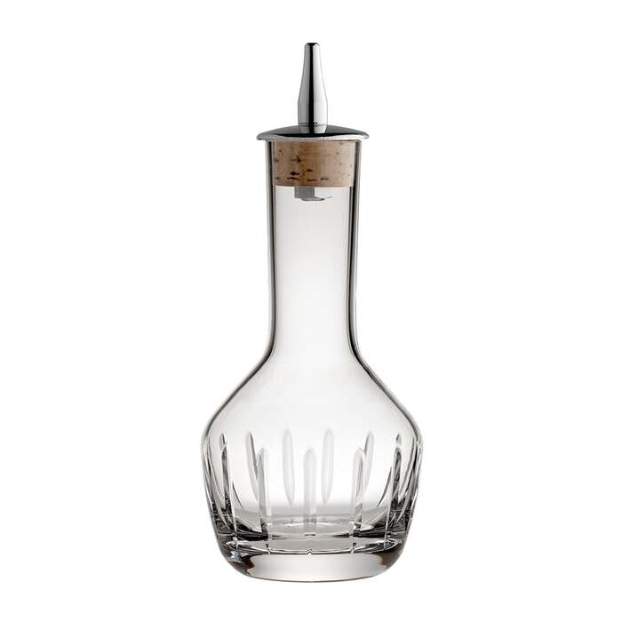 Handmade Crystal Bitters Bottle Vertical Cut 9cl